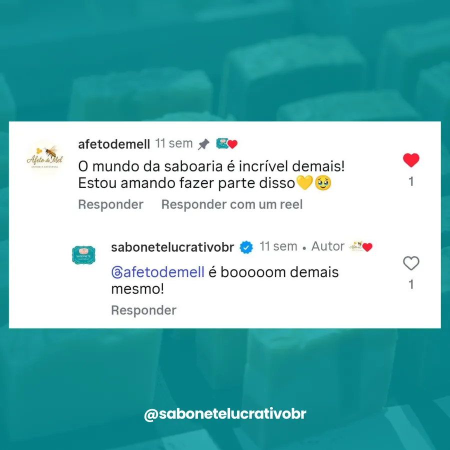 Depoimento real de aluna do Curso de Saboaria Artesanal 9